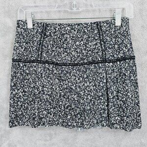 Lululemon Lost In Pace Skirt Skort 4 Black White Grey Active Pickleball Stretchy